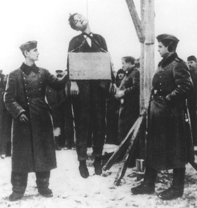 29 ноября 1941 года. Петрищево. Казнь Зои Космодемьянской.
